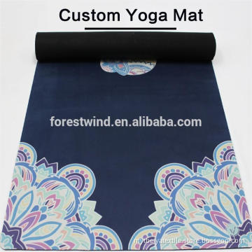 Manufacturer microfiber yoga mat, eco friendly custom printed yoga mat